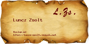 Luncz Zsolt névjegykártya